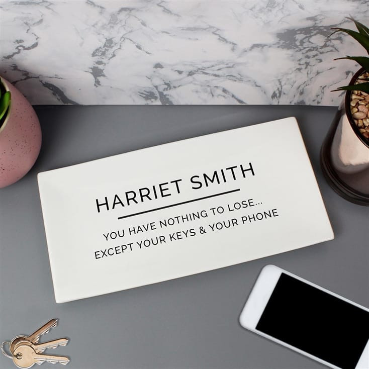 Personalised Classic Bone China Tidy Tray