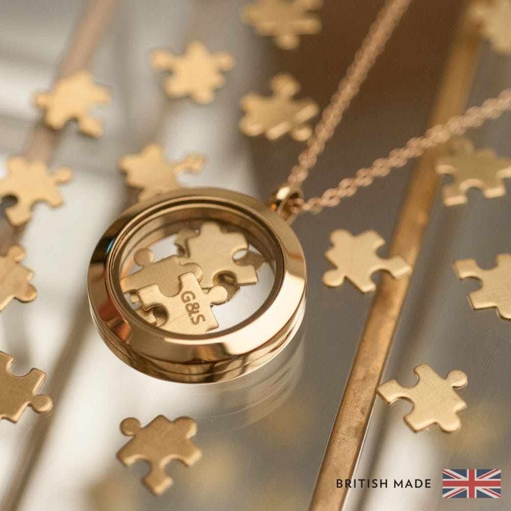 'I Love You To Pieces' Jigsaw Necklace
