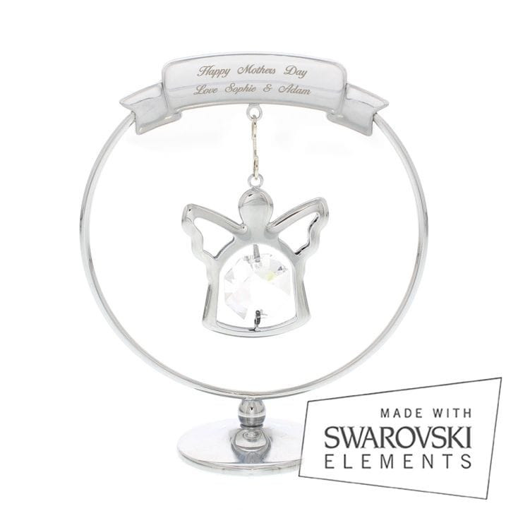 Personalised Crystal Angel Ornament