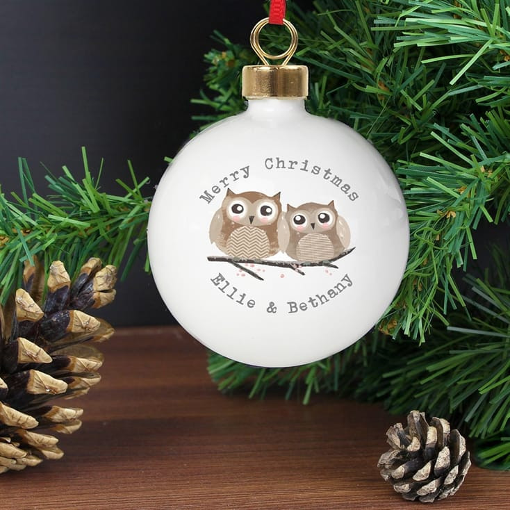 Personalised Owl Bauble
