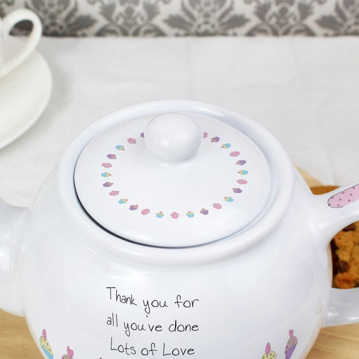 Personalised Cupcake Teapot for One