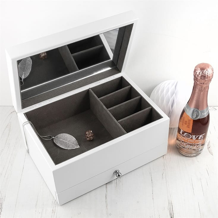 Personalised White Jewellery Box