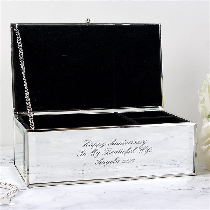Personalised Mirrored Jewellery Box