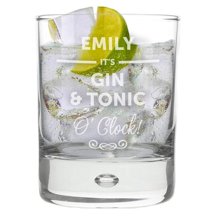 Personalised Its... O' Clock Tumbler Glass for Mum