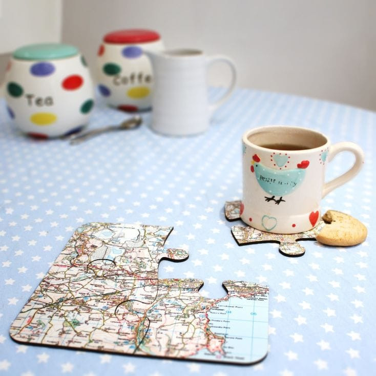 Personalised Map Jigsaw Coasters - Landranger
