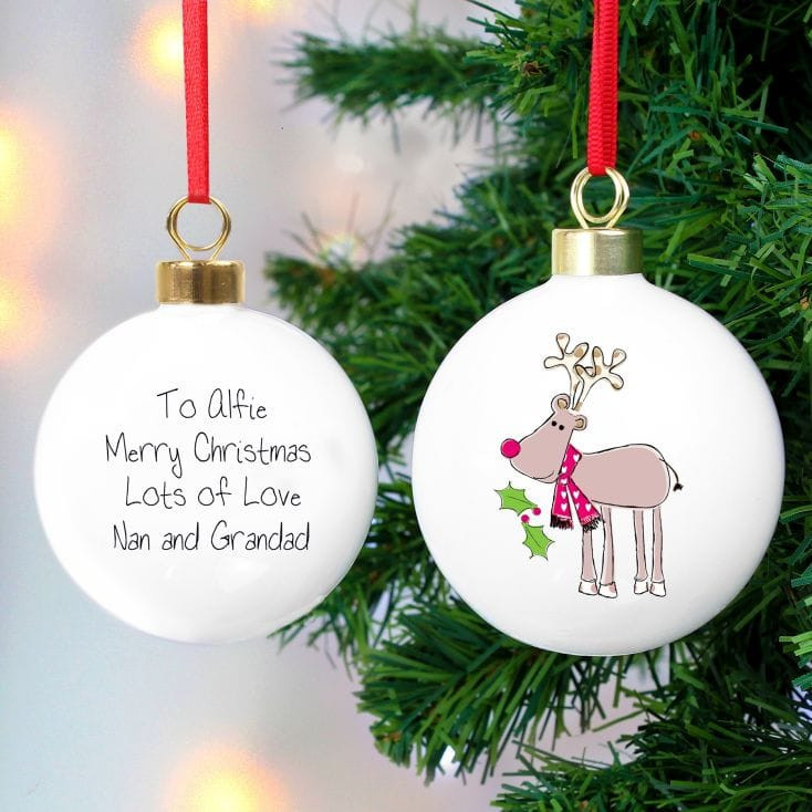 Personalised Rudolph Bauble
