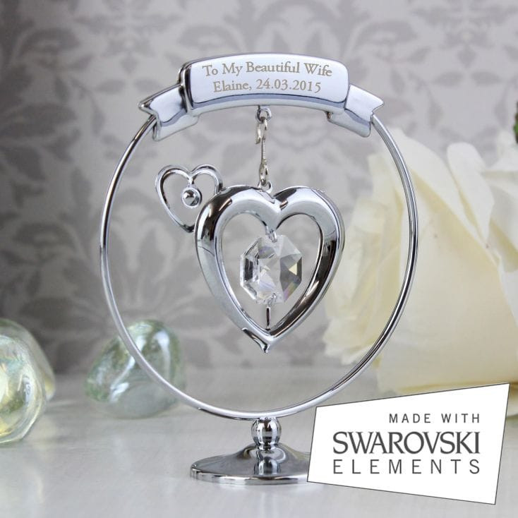 Personalised Crystal Heart Ornament