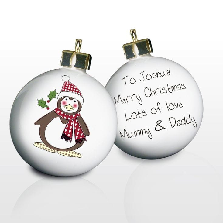 Personalised Penguin Bauble