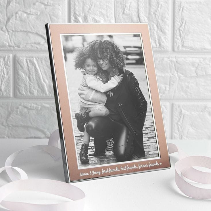 Personalised Rose Gold Metal Photo Frame