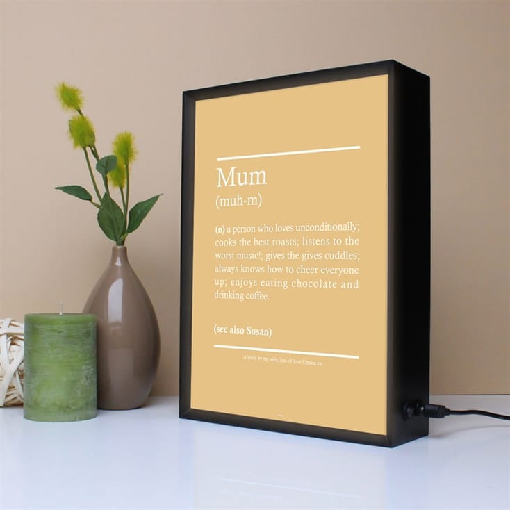 Personalised Dictionary Definition Light Box