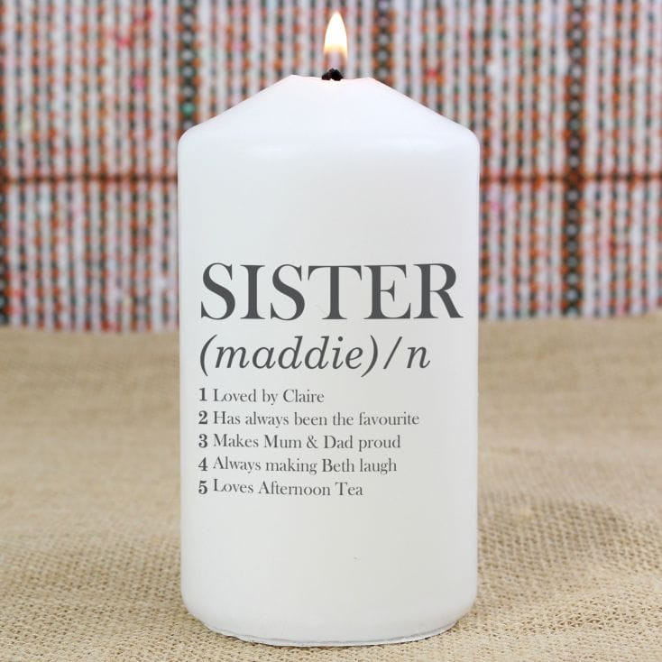 Sister Definition Candle