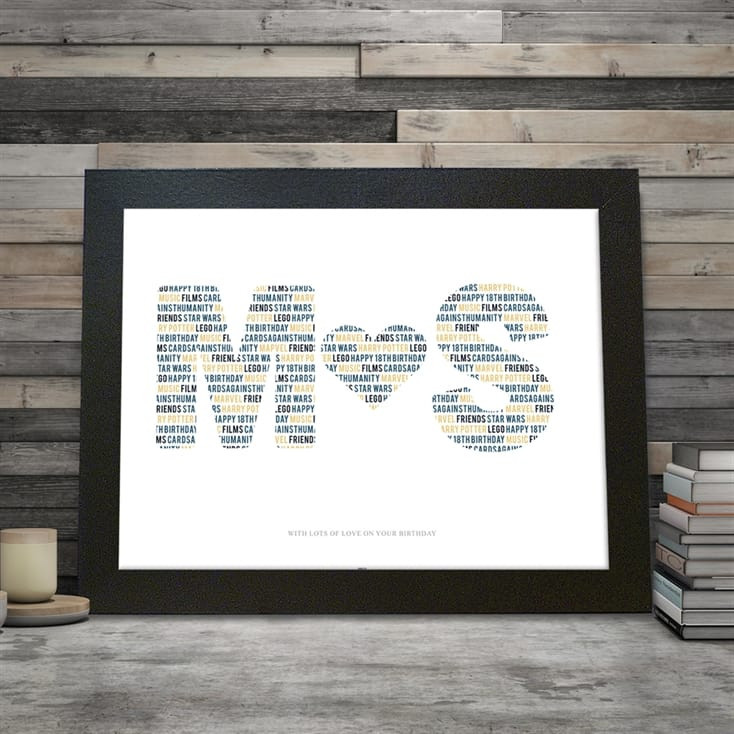 Personalised Couples Letter Poster
