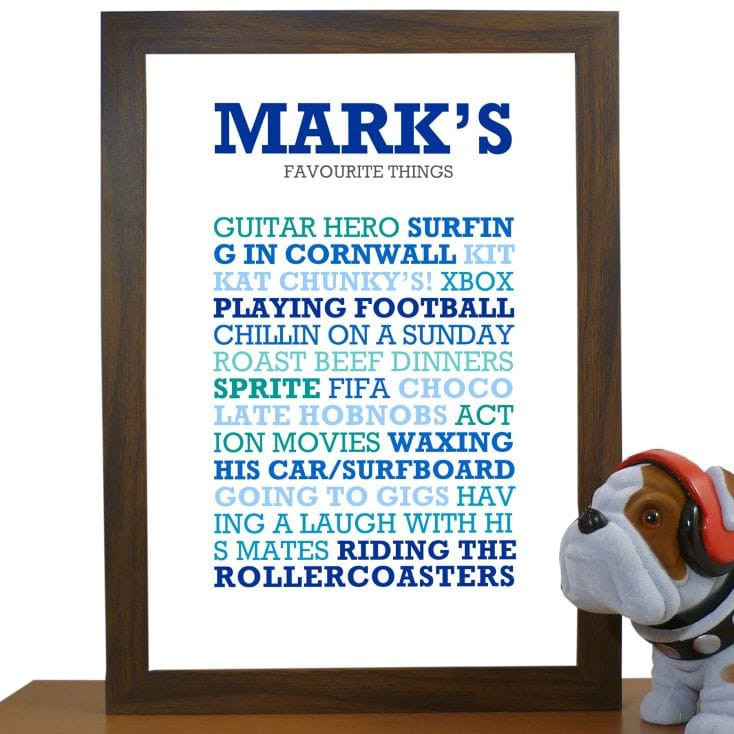 Personalised Favourites Poster
