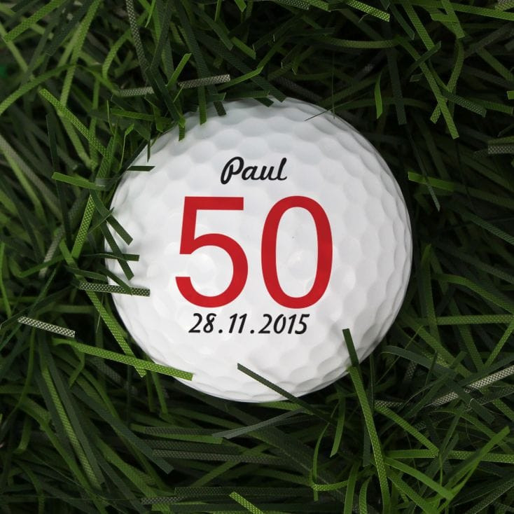 Personalised Big Numbers Birthday Golf Ball