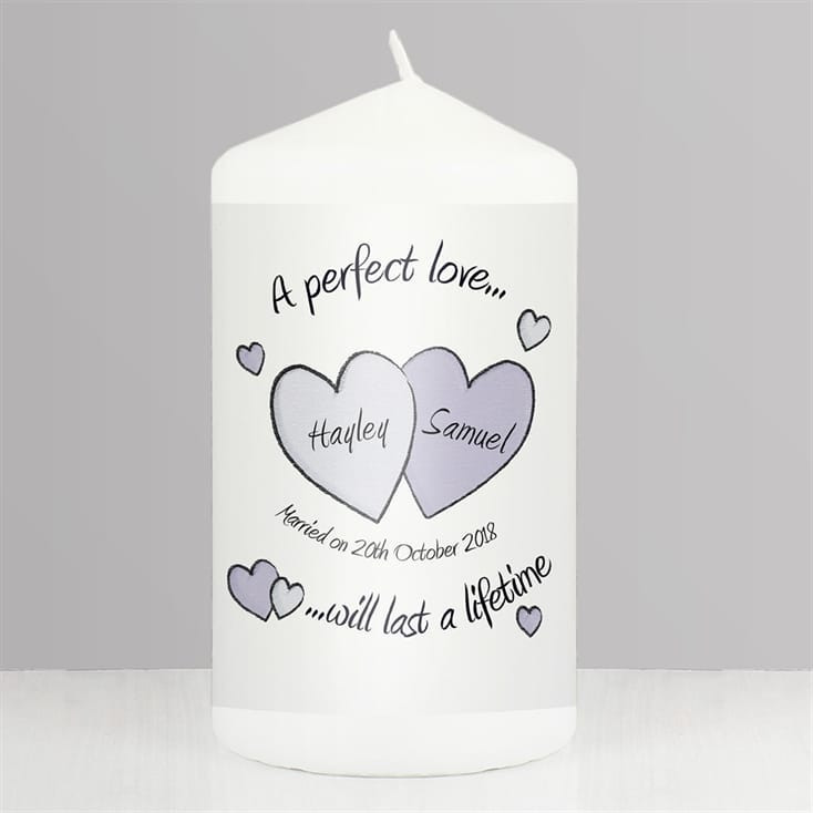 Personalised Wedding Candle - Perfect Love