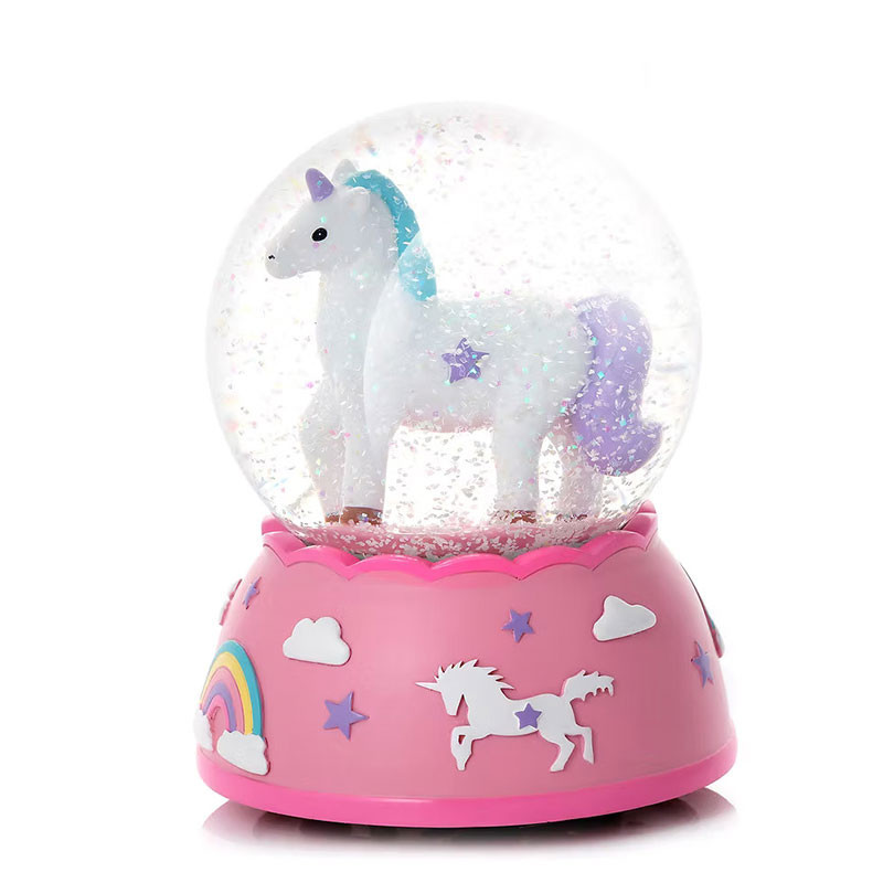 Unicorn Light Up Snow Globe