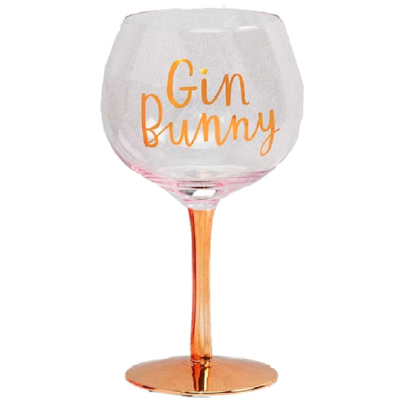 Rose Gold Gin Bunny Glass