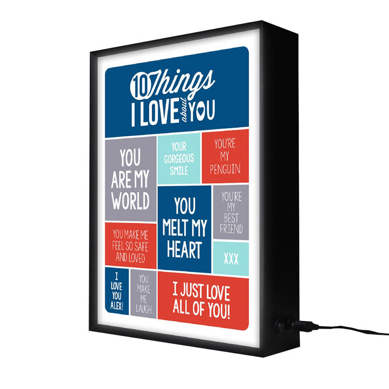 10 Things I Love About You Light Box