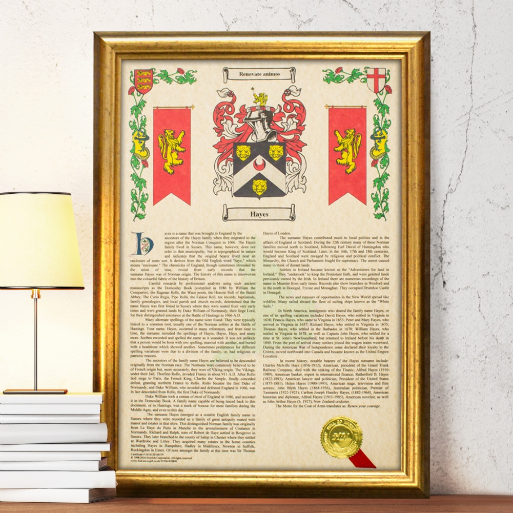 Coat of Arms & Surname History Print