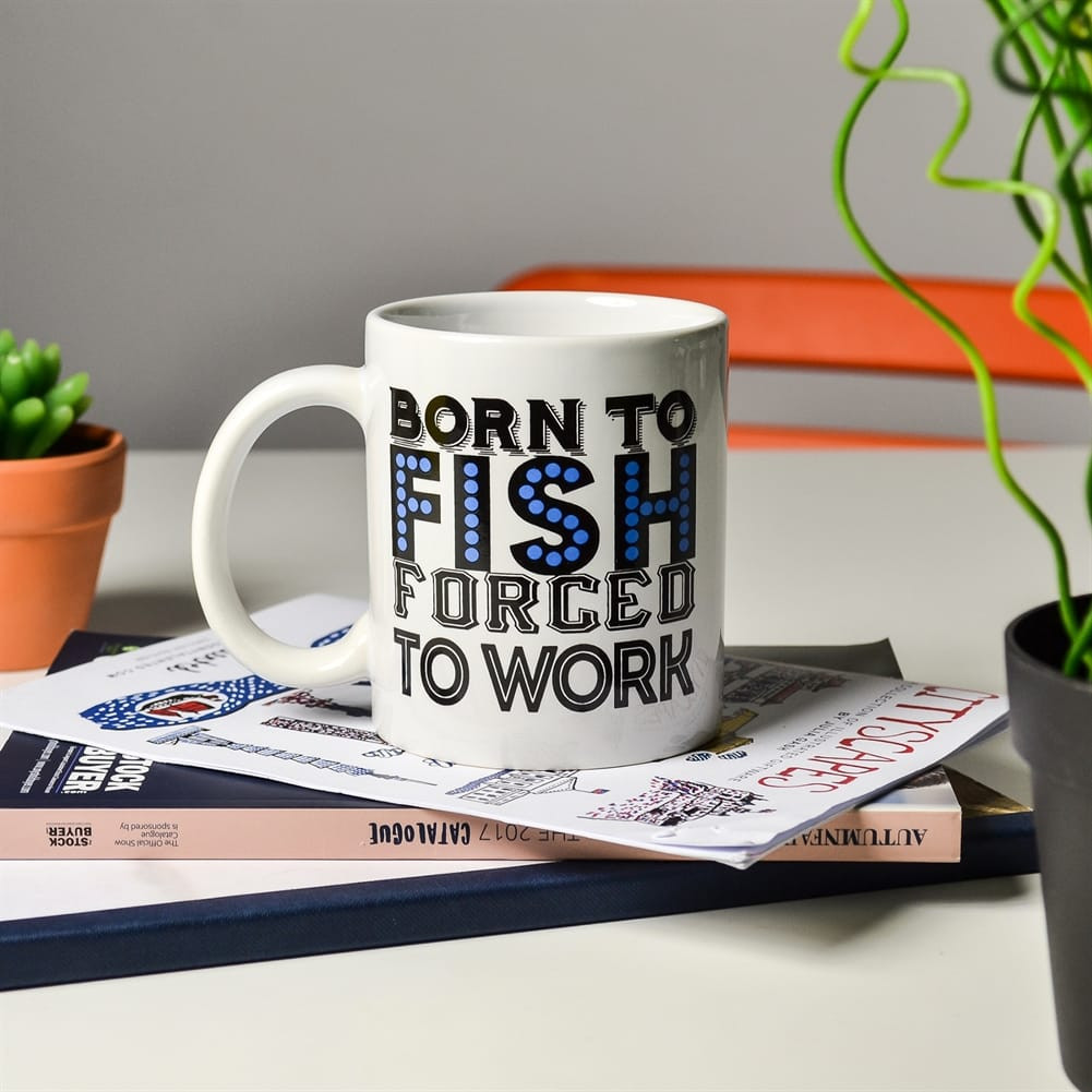 Born to Fish Forced to Work Mug