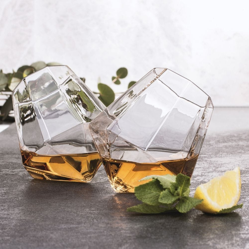 Diamond Shaped Whisky Glasses